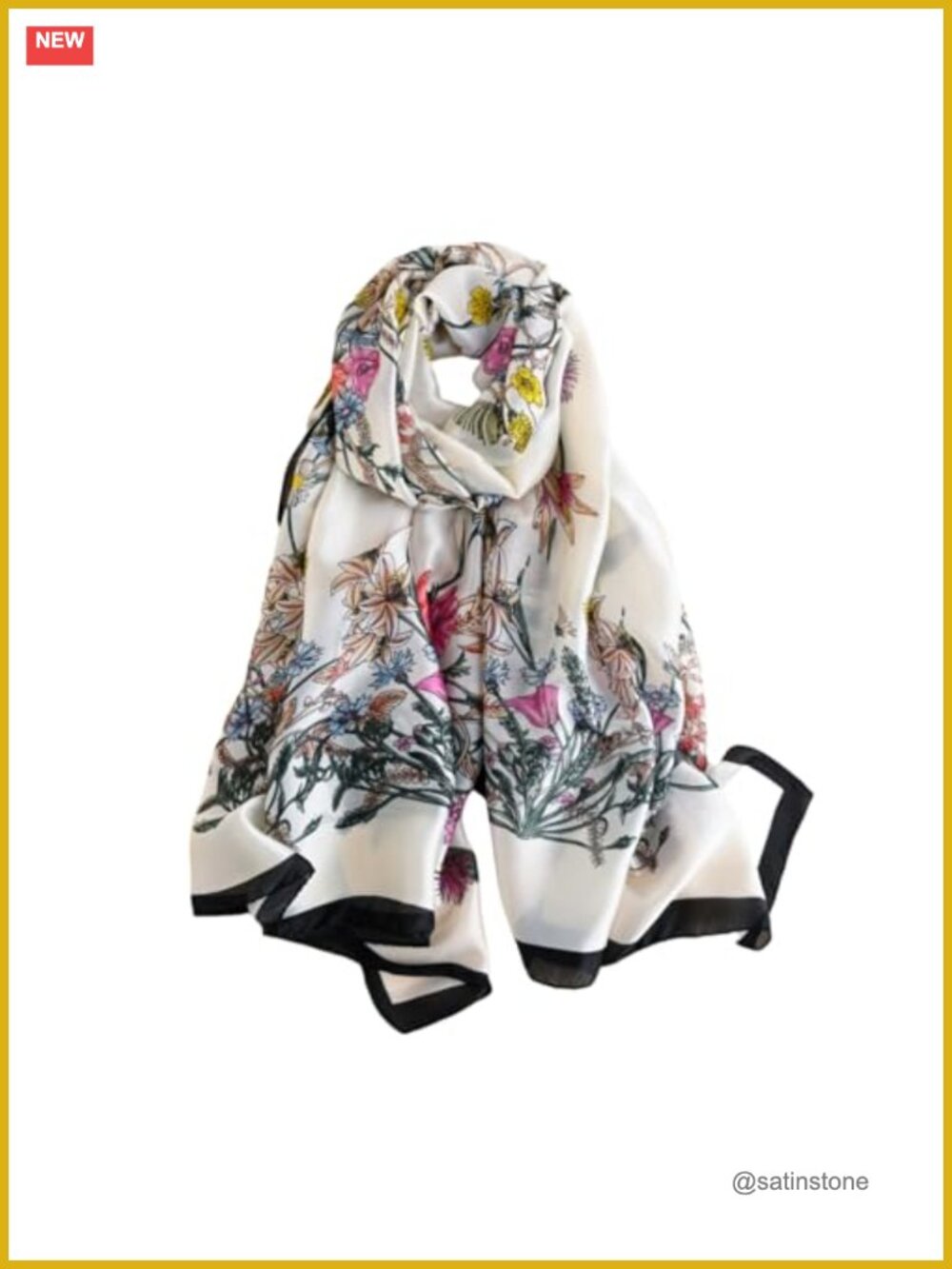 100% Mulberry Silk Long Lightweight Shawl Wrap Fashion Scarf